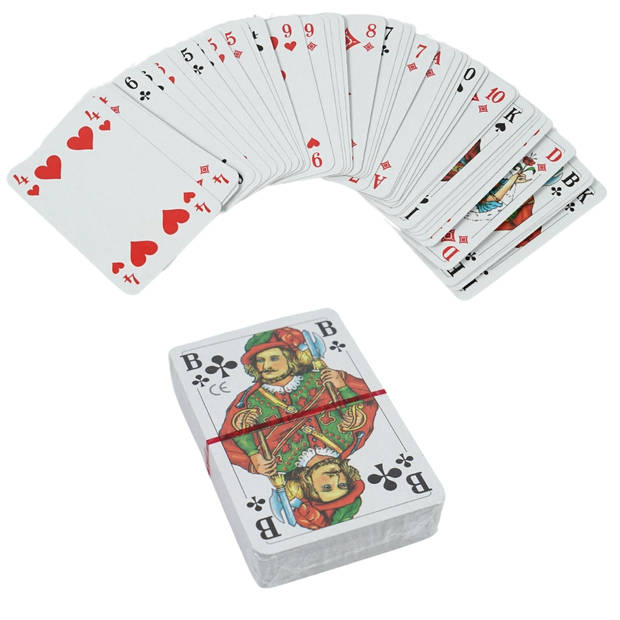 Casino - Profi - Playing Cards - 60 x 55 Speelkaarten - 30 x Rood & 30 x Blauw - 9,2 x 5,9 cm