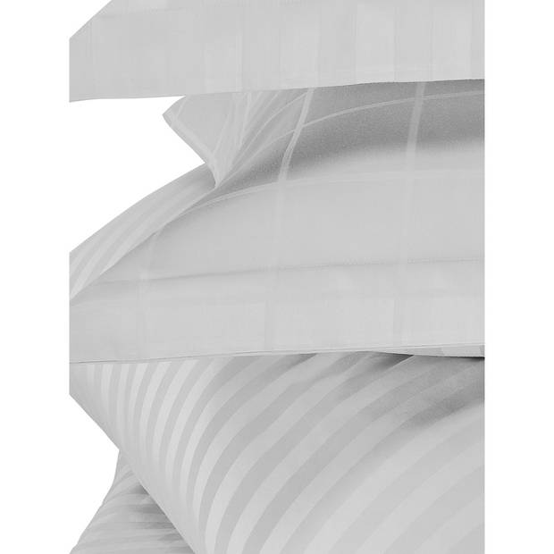 De Witte Lietaer Dekbedovertrek Katoen Satijn Zygo - Hotelmaat - 260 x 240 cm - Zilver