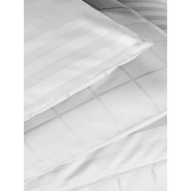 De Witte Lietaer Dekbedovertrek Katoen Satijn, Zygo White - 140 x 220 + 60 x 70 cm