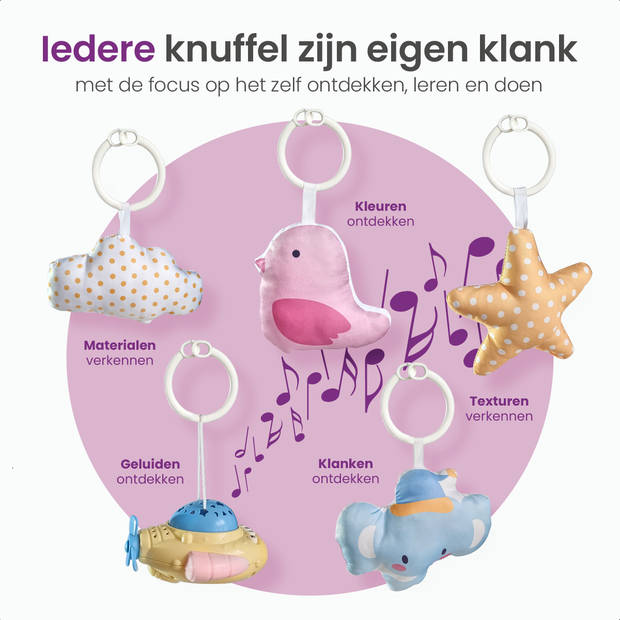 Gofun Babygym - Speelmat voor Baby's - Muzikaal Speelkleed - Activiteitenkleed - Babyspeelgoed - 105 x 52 cm - Blauw
