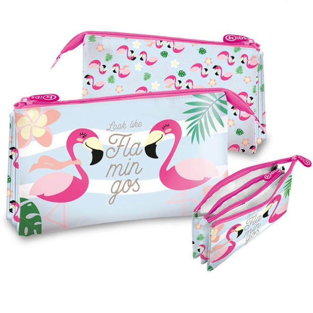 Flamingo Look Like Flamingos - Etui - 22 cm - Multi