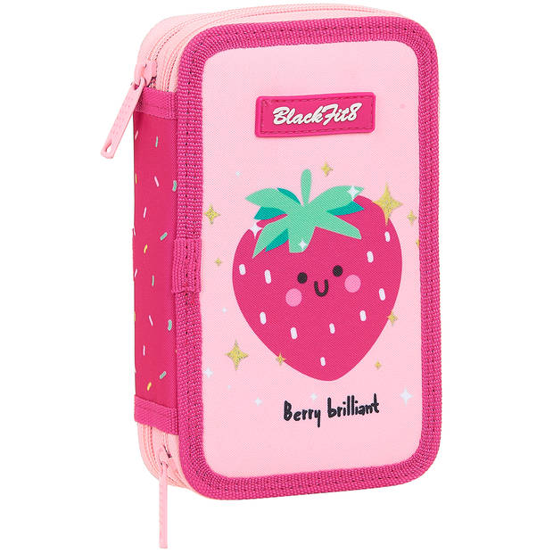 BlackFit8 Gevuld Etui Aardbei - 19.5 x 12.5 cm - 28 st. - Polyester