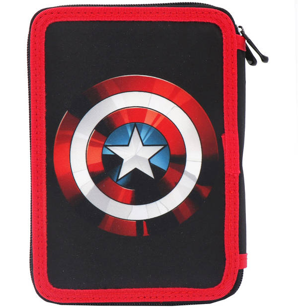 Marvel Avengers Gevuld Etui, Captain America - 21 x 15 x 5 cm - 31 st. - Polyester