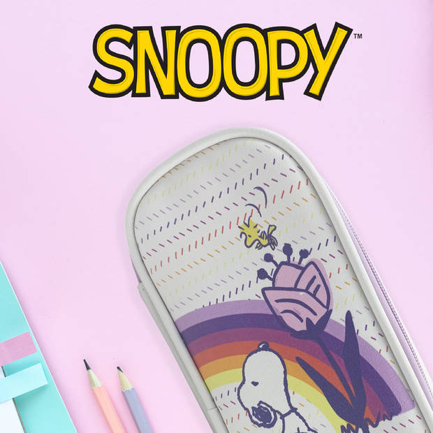 Snoopy Etui Regenboog - 23 x 10 x 5 cm - Polyester