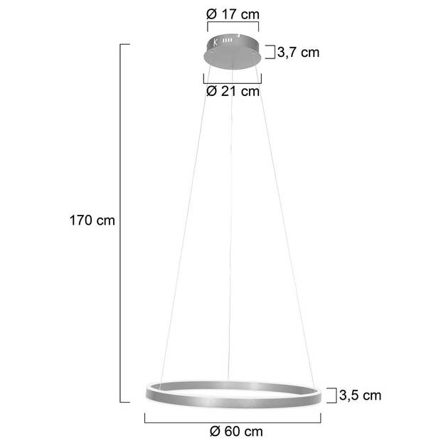 Steinhauer hanglamp Ringlux - staal - - 3502ST