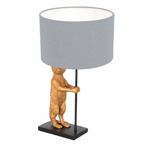 Anne Light and home tafellamp Animaux - zwart - metaal - 3942ZW