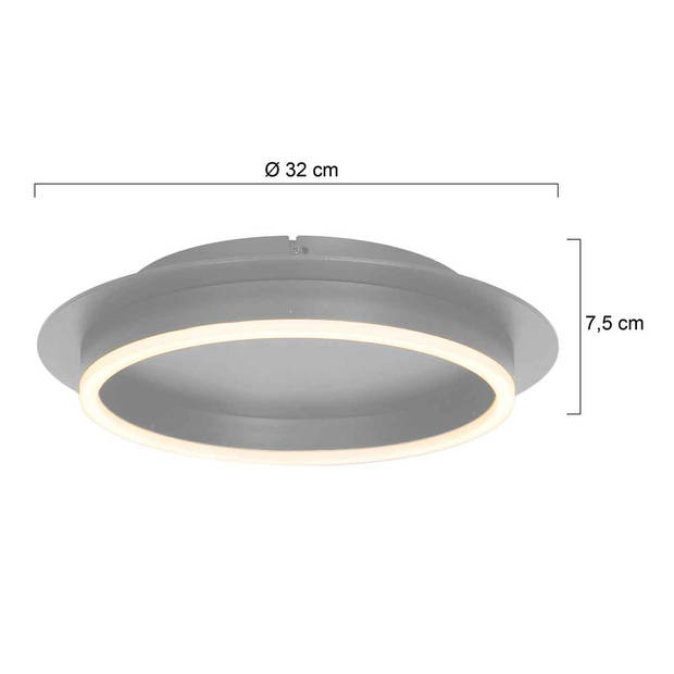 Steinhauer plafonniere Ringlux - staal - metaal - 32 cm - ingebouwde LED-module - 3655ST