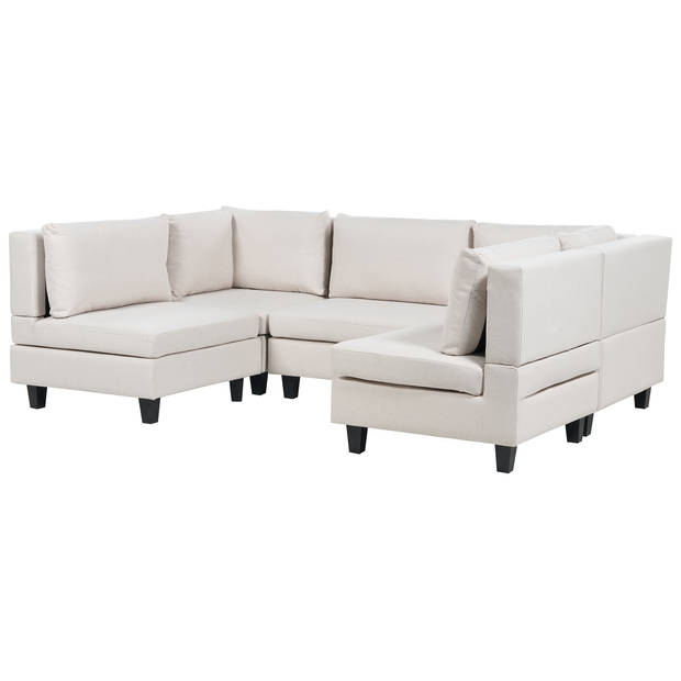 Beliani UNSTAD - Modulaire Sofa-Beige-Polyester