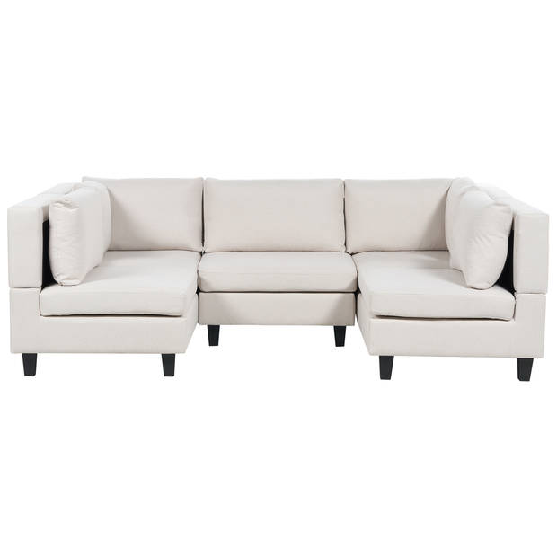 Beliani UNSTAD - Modulaire Sofa-Beige-Polyester