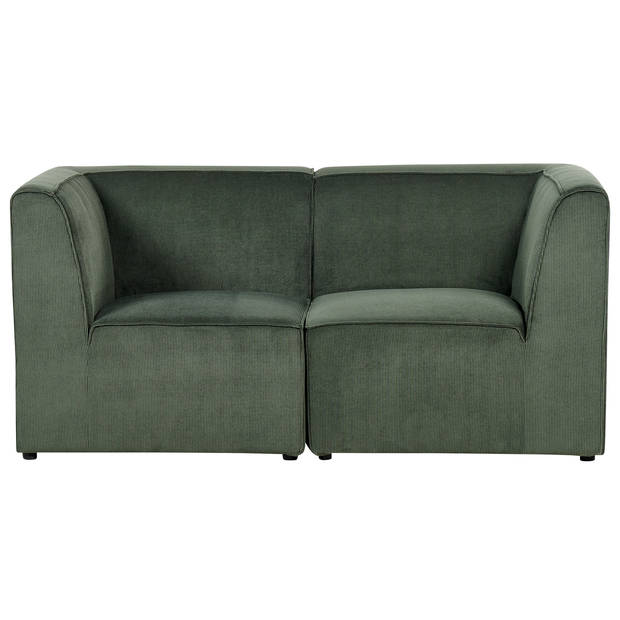 Beliani LEMVIG - Modulaire Sofa-Groen-Corduroy