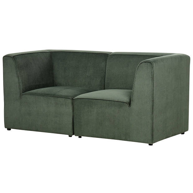 Beliani LEMVIG - Modulaire Sofa-Groen-Corduroy