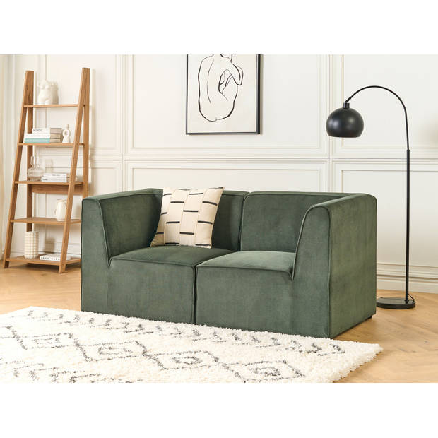 Beliani LEMVIG - Modulaire Sofa-Groen-Corduroy