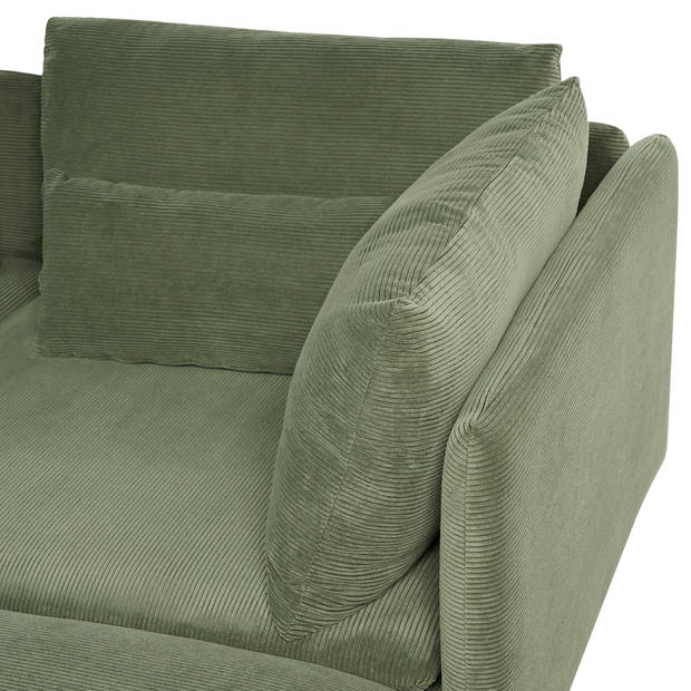 Beliani EGERIS - Modulaire Sofa-Groen-Corduroy