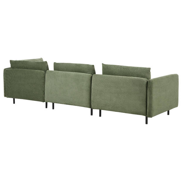 Beliani EGERIS - Modulaire Sofa-Groen-Corduroy