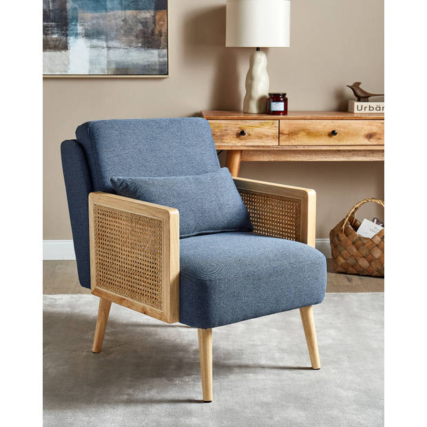 Beliani ORUM - Fauteuil-Blauw-Polyester