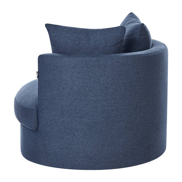 Beliani DALBY - Fauteuil-Blauw-Polyester