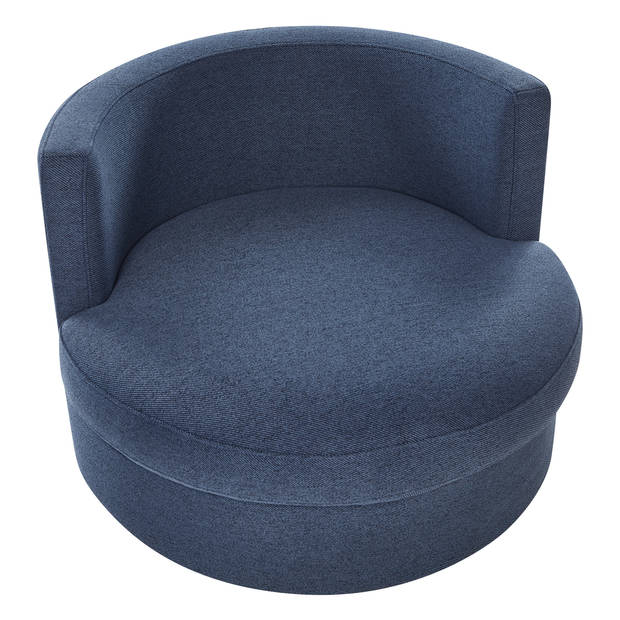 Beliani DALBY - Fauteuil-Blauw-Polyester