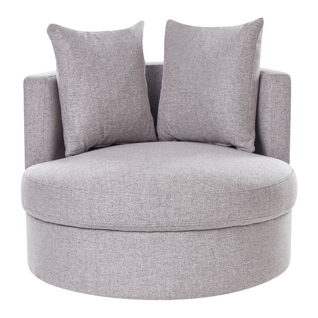 Beliani DALBY - Fauteuil-Grijs-Polyester