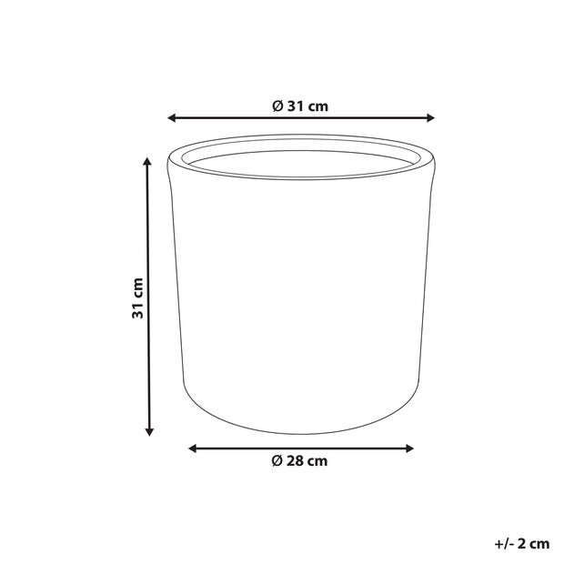 Beliani VOULA - plantenbak voor buiten-Bruin-Klei-vezelmengsel