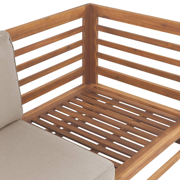 Beliani TRANI - Tuinsofa-Lichte houtkleur-FSC® gecertificeerd acaciahout