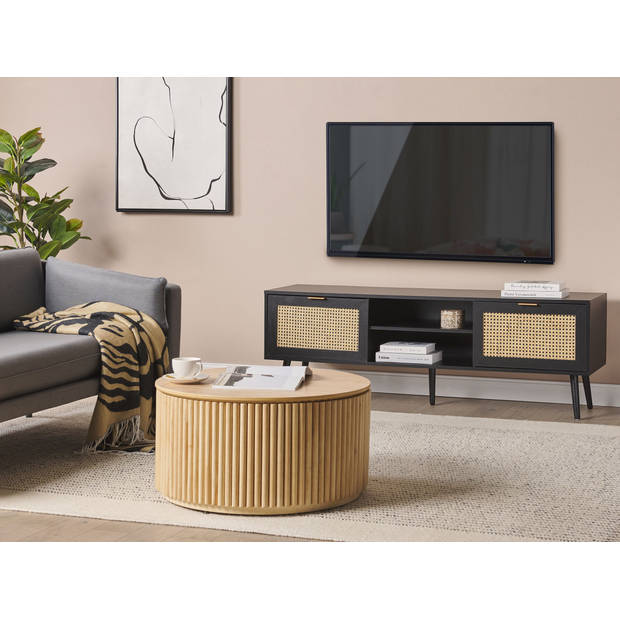 Beliani OPOCO - TV-kast-Zwart-MDF