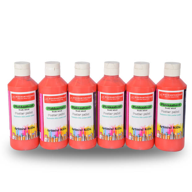 Superhero Red Poster Paint Set 6 Pieces 250 ml Each Bottle 5 cm x 16 cm For Creative Minds Adults & Kids