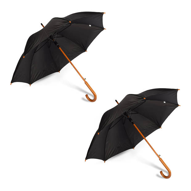 2x Umbrella aluminium Polyester number of ribs: 8 Sturdy umbrella 102 cm Diameter Safe Design Automatic