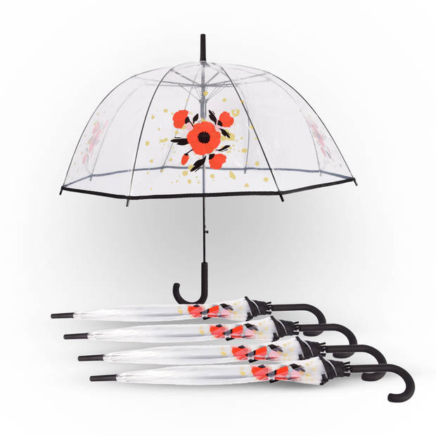 5x Umbrella Diameter 86 cm Sturdy umbrella transparent rain accessories polyester Automatic umbrella