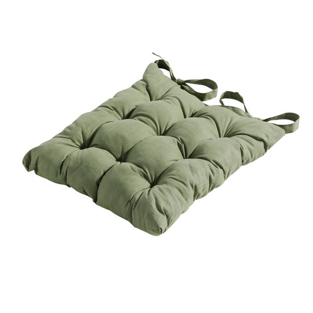 Madison Toscane Kussen - Basic Green - 46x46 - Groen - 2 Stuks