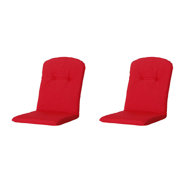 Madison Kussen - Kuip Hoog - Panama Red - 45x96 - Rood - 2 Stuks