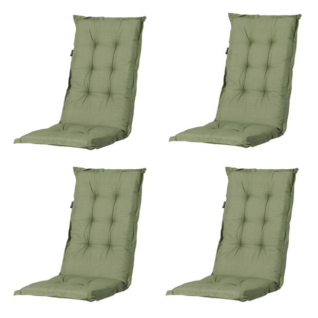 Madison - Kussen lage rug Basic green - 105x50 - Groen - 4 Stuks