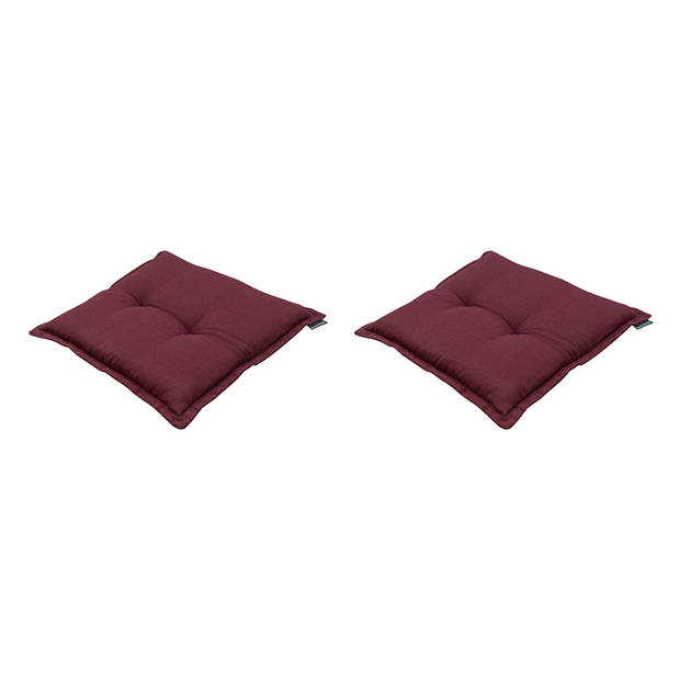 Madison - Zitkussen - Panama bordeaux - 50x50 - Rood - 2 Stuks