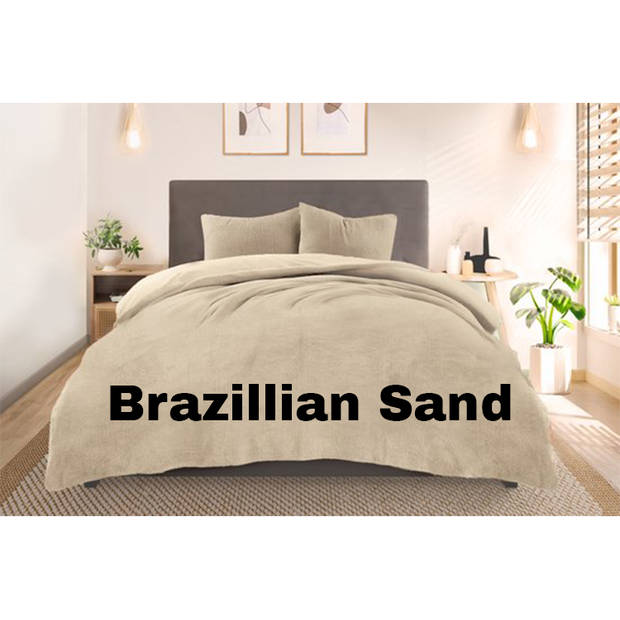 Teddy Dekbedovertrekset Zydante Swisstech Braziliaans Zand 140x220 cm + 1*60x70 cm