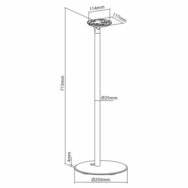 Nedis Speakerbeugel - SPMT5850BK - Zwart