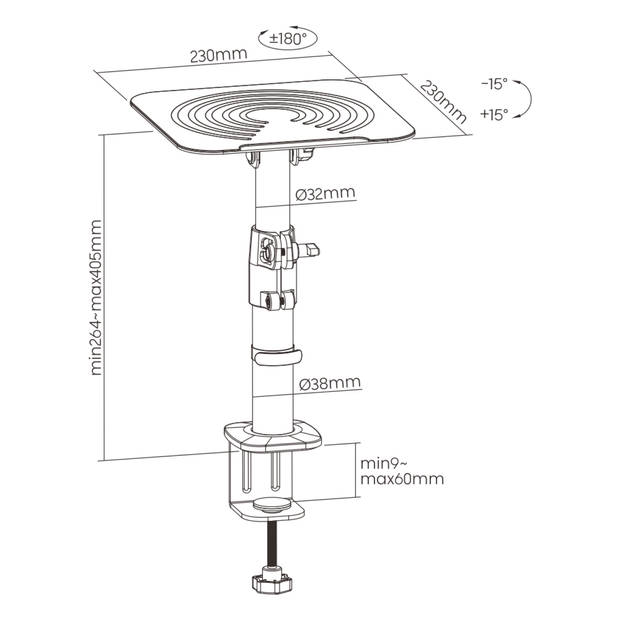 Speaker standaard bureau wandplank - luidsprekerstandaard - set van 2 stuks