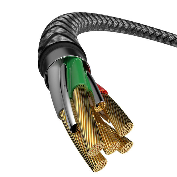 Caliber 2 x iPhone oplader kabel - Lightning USB Kabel - 2 meter - iPhone Kabel - Extra lange oplaadkabel - Sterke
