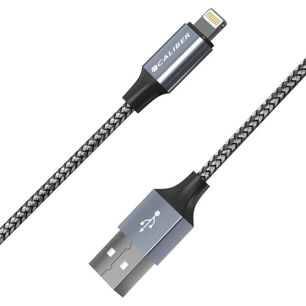 Caliber 2 x iPhone oplader kabel - Lightning USB Kabel - 2 meter - iPhone Kabel - Extra lange oplaadkabel - Sterke