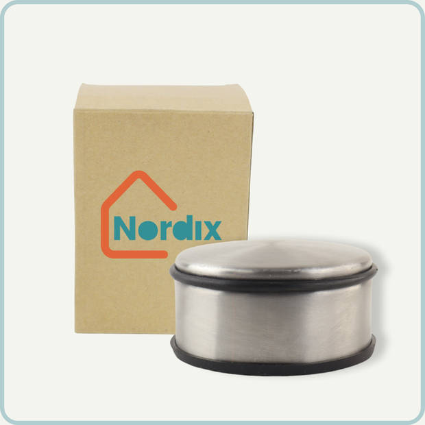 Nordix Deurstop - Deurstopper - Deurbuffer - RVS - 11cm - Binnen