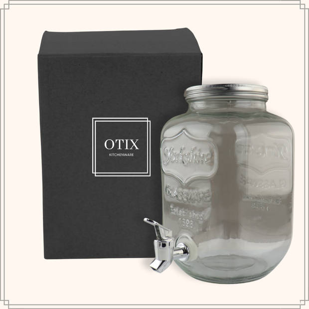 OTIX Drankdispenser - Limonadetap - Waterdispenser - Glas - 4l - 2 stuks