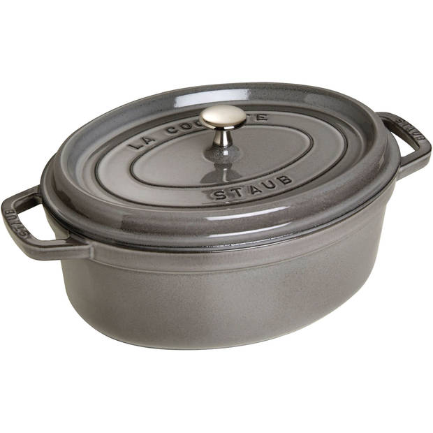 Staub Braadpan Ovaal Cocotte Grafietgrijs - ø 31 cm / 5.5 liter