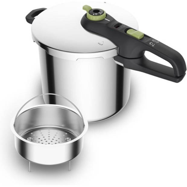 Tefal - Snelkookpan met Stoommandje - 8 liter - Pressure Cooker - Geschikt voor alle warmtebronnen - RVS