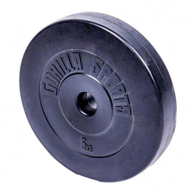 Gorilla Sports Halterset 38 kg - Kunststof - Halter met Gewichten -30 mm
