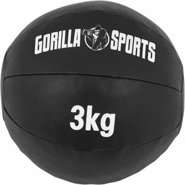 Gorilla Sports Medicijn Bal set 12 kg - 3 trainings Ballen - Medicine ball - Leer