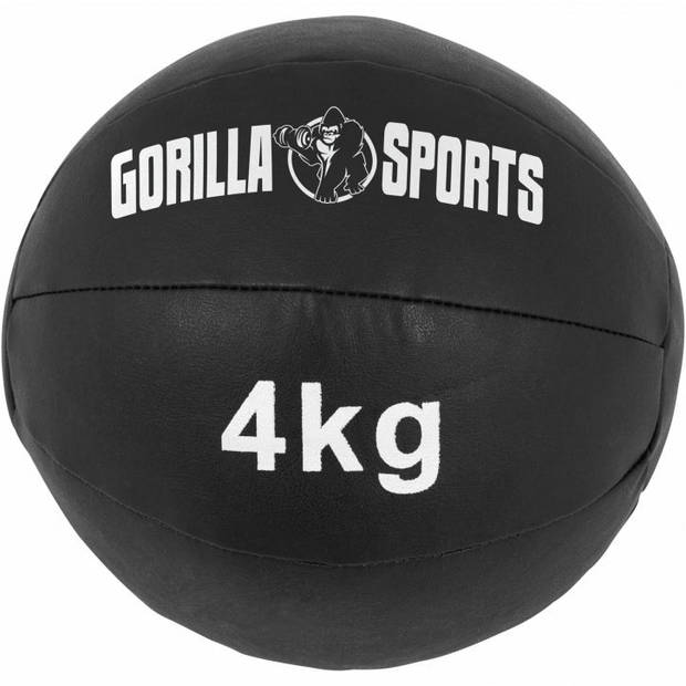 Gorilla Sports Medicijn Bal set 15 kg - 5 trainings Ballen - Medicine ball - Leer