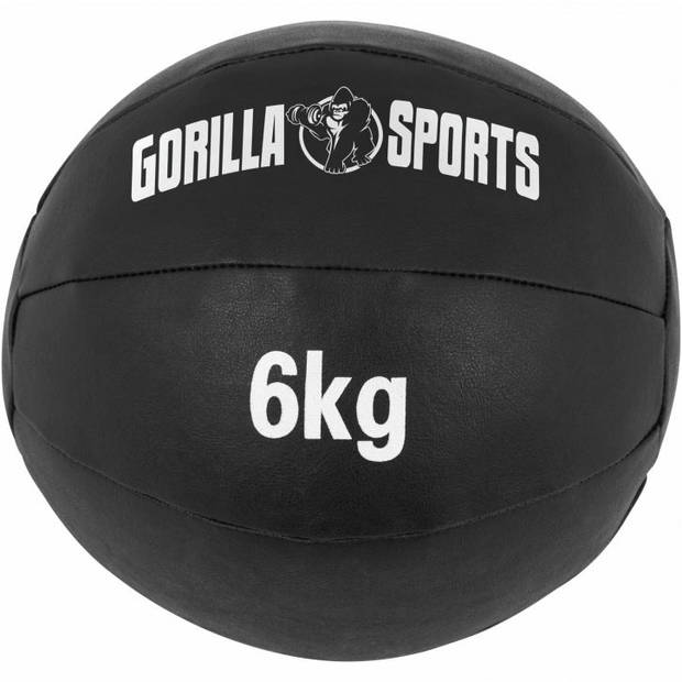 Gorilla Sports Medicijn Bal set 55 kg - 10 trainings Ballen - Medicine ball - Leer