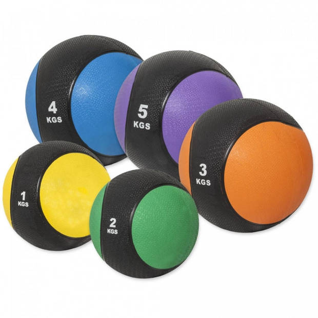 Gorilla Sports Medicijn Bal set met Standaard - Medicine balls - Opslag rek - Trainingsballen