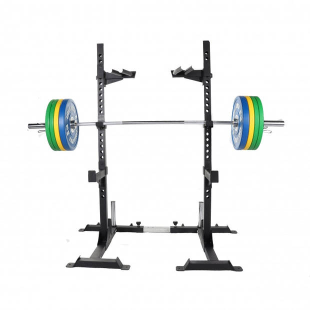 Gorilla Sports Squat Rack met 140 kg Olympische Halterset - Professioneel - Power Rack - Halter met Gewichten