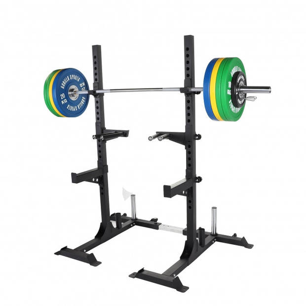 Gorilla Sports Squat Rack met 140 kg Olympische Halterset - Professioneel - Power Rack - Halter met Gewichten