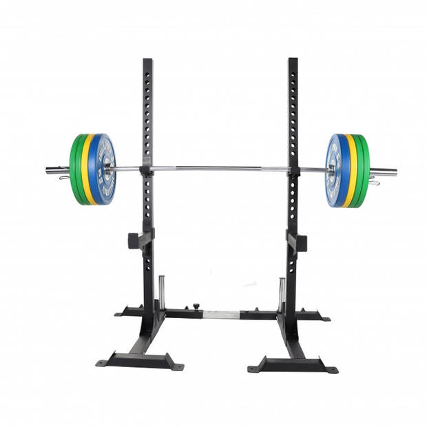 Gorilla Sports Squat Rack met 140 kg Olympische Halterset - Professioneel - Power Rack - Halter met Gewichten