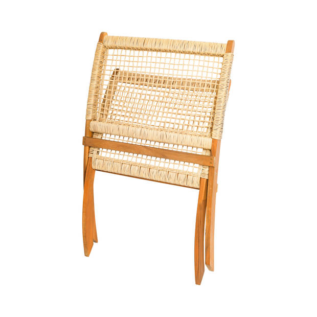 Niceey Rotan Loungestoel - vouwbaar - FSC bamboe/Hout